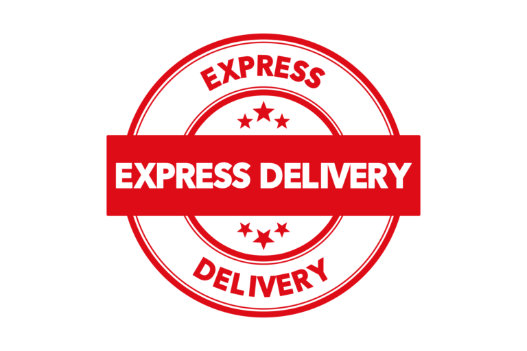 Round express delivery stamp PSD - PSDstamps