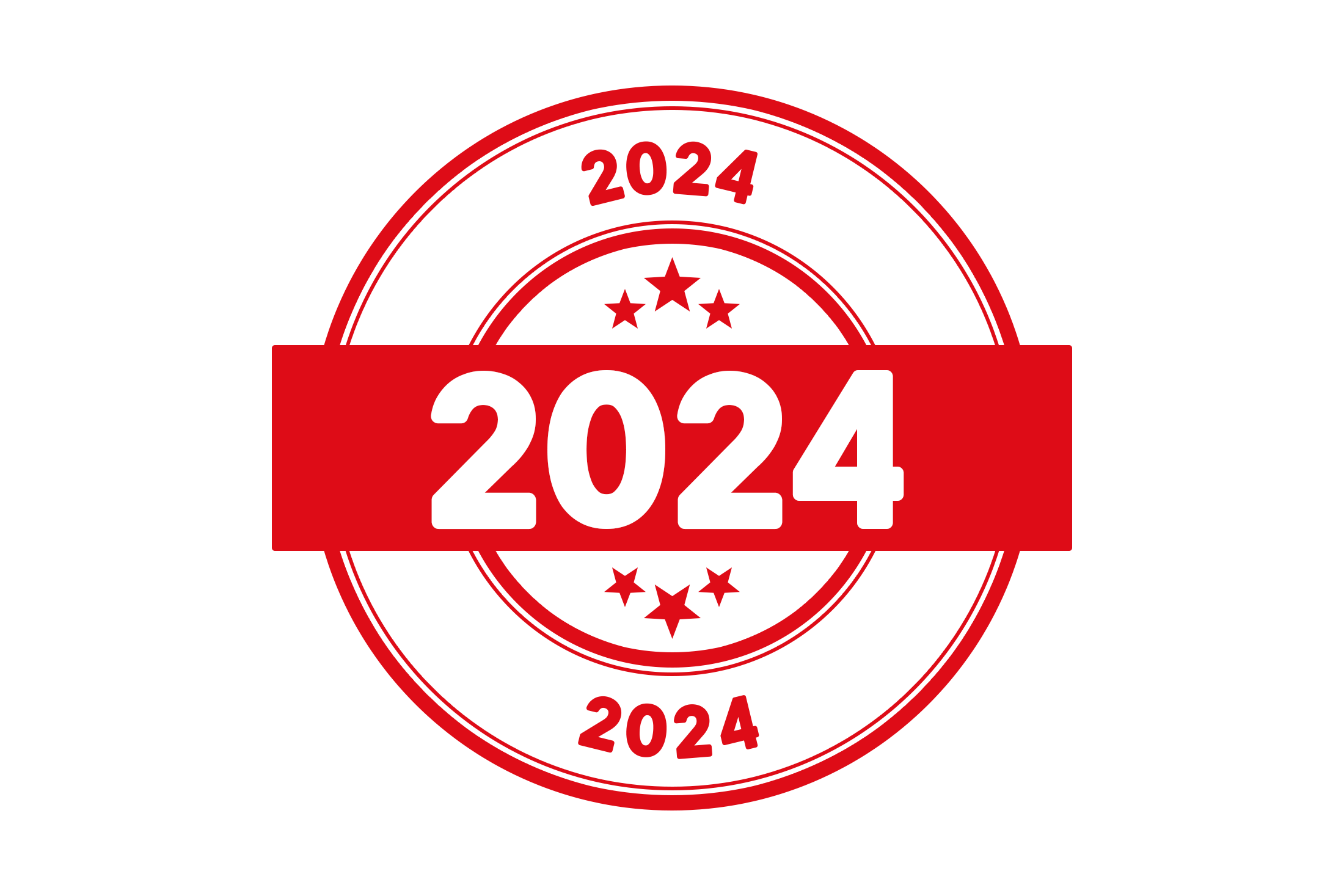 Round 2024 Stamp Png 